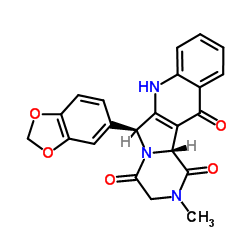 (6S,12bR)-6-(1,3-Benzodioxol-5-yl)-2,3,7,12b-tetrahydro-2-Methyl-pyrazino[1',2':1,5]pyrrolo[3,4-b]quinoline-1,4,12(6H)-trione结构式