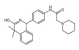 N-[4-(4,4-dimethyl-3-oxo-1,2-dihydroisoquinolin-1-yl)phenyl]-2-piperidin-1-ylacetamide结构式