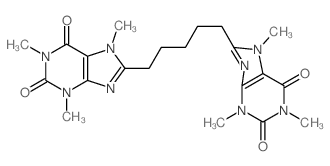 1H-Purine-2,6-dione, 8,8-(1,5-pentanediyl)bis(3,7-dihydro-1,3,7-trimethyl-结构式