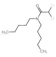 2,2-dichloro-N,N-dipentyl-acetamide结构式