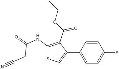 ethyl 2-[(cyanoacetyl)amino]-4-(4-fluorophenyl)thiophene-3-carboxylate结构式