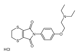 2-[4-(5,7-dioxo-2,3-dihydro-[1,4]dithiino[2,3-c]pyrrol-6-yl)phenoxy]ethyl-diethylazanium,chloride结构式