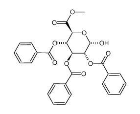 methyl (2,3,4-tri-O-benzoyl-α-D-glucopyranosyluronate)结构式