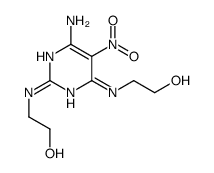 2-[[6-amino-2-(2-hydroxyethylamino)-5-nitropyrimidin-4-yl]amino]ethanol结构式