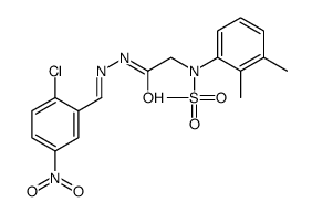 N-[(2-chloro-5-nitrophenyl)methylideneamino]-2-(2,3-dimethyl-N-methylsulfonylanilino)acetamide Structure