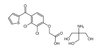 2-amino-2-(hydroxymethyl)propane-1,3-diol,2-[2,3-dichloro-4-(thiophene-2-carbonyl)phenoxy]acetic acid Structure
