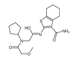 Benzo[b]thiophene-3-carboxamide, 2-[[[cyclopentyl(methoxyacetyl)amino]acetyl]amino]-4,5,6,7-tetrahydro- (9CI) Structure