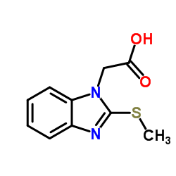 [2-(Methylsulfanyl)-1H-benzimidazol-1-yl]acetic acid结构式