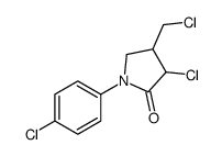 3-chloro-4-(chloromethyl)-1-(4-chlorophenyl)pyrrolidin-2-one结构式