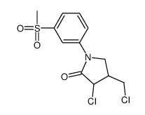 3-chloro-4-(chloromethyl)-1-(3-methylsulfonylphenyl)pyrrolidin-2-one Structure