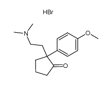 2-(4-methoxyphenyl)-2-[2-(dimethylamino)ethyl]cyclopentanone hydrobromide结构式