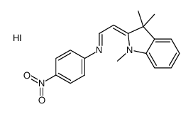 4-nitro-N-[2-(1,3,3-trimethylindol-1-ium-2-yl)ethenyl]aniline,iodide Structure