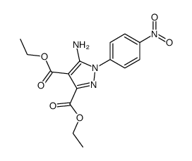 diethyl 5-amino-1-(p-nitrophenyl)pyrazole-3,4-dicarboxylate结构式