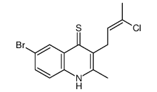 6-bromo-3-(3-chlorobut-2-enyl)-2-methyl-1H-quinoline-4-thione Structure