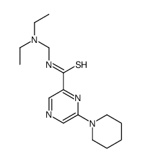 N-(diethylaminomethyl)-6-piperidin-1-ylpyrazine-2-carbothioamide结构式