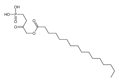 (4-hexadecanoyloxy-3-oxobutyl)phosphonic acid结构式