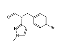 N-[(4-bromophenyl)methyl]-N-(1-methylpyrazol-3-yl)acetamide结构式