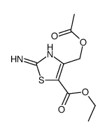 ethyl 4-(acetyloxymethyl)-2-amino-1,3-thiazole-5-carboxylate结构式