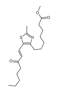 methyl 7-[2-methyl-5-(3-oxooct-1-enyl)-1,3-thiazol-4-yl]heptanoate结构式