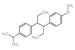 4-[4-(4-methoxyphenyl)hexan-3-yl]-N,N-dimethyl-aniline结构式