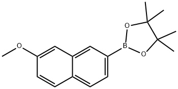2-(7-methoxynaphthalen-2-yl)-4,4,5,5-tetramethyl-1,3,2-dioxaborolane结构式