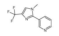 3-[1-methyl-4-(trifluoromethyl)imidazol-2-yl]pyridine Structure
