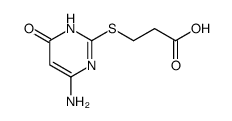 3-[(6-Amino-1,4-dihydro-4-oxopyrimidin-2-yl)thio]propanoic acid Structure