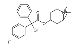 (8,8-dimethyl-8-azoniabicyclo[3.2.1]oct-3-yl) 2-hydroxy-2,2-diphenyl-acetate iodide结构式