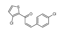 3-(4-chlorophenyl)-1-(3-chlorothiophen-2-yl)prop-2-en-1-one Structure