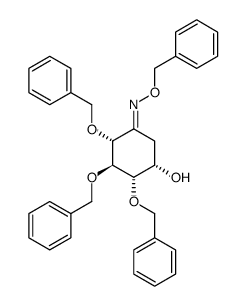 (2-L-2,4,5/3)-1-benzyloxyimino-2,3,4-tri-O-benzyl-2,3,4,5-cyclohexanetetrol Structure