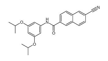 6-[N-(3,5-diisopropyloxyphenyl)carbamyl]-2-naphthalenecarbonitrile Structure