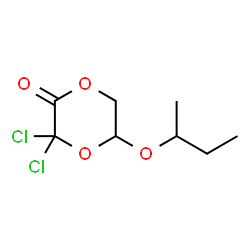 3,3-Dichloro-5-(1-methylpropoxy)-1,4-dioxan-2-one结构式