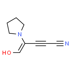 4-Penten-2-ynenitrile,5-hydroxy-4-(1-pyrrolidinyl)-(9CI) Structure