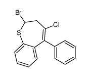 2-bromo-4-chloro-5-phenyl-2,3-dihydro-1-benzothiepine结构式
