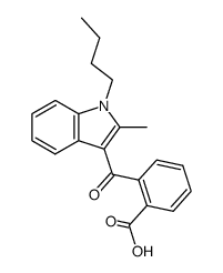 2-[(1-n-butyl-2-methyl-3-indolyl)carbonyl]benzoic acid结构式