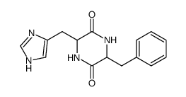 3-Benzyl-6-(4-imidazolylmethyl)-2,5-piperazinedione structure