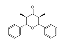 3,5-Dimethyl-2,6-diphenyldihydro-2H-pyran-4(3H)-one结构式