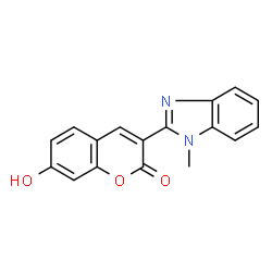 7-hydroxy-3-(1-methyl-1H-benzo[d]imidazol-2-yl)-2H-chromen-2-one structure