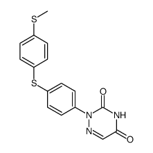 2-[4-(4-methylsulfanyl-phenylsulfanyl)-phenyl]-2H-[1,2,4]triazine-3,5-dione结构式