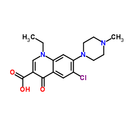 1-ethyl-6-chloro-7-(4-methyl-1-piperazinyl)-4-oxo-1,4-dihydro-quinoline-3-carboxylic acid Structure