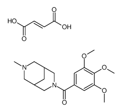 (Z)-4-hydroxy-4-oxobut-2-enoate,(7-methyl-3-aza-7-azoniabicyclo[3.3.1]nonan-3-yl)-(3,4,5-trimethoxyphenyl)methanone Structure