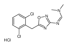 N'-[5-[(2,6-dichlorophenyl)methyl]-1,2,4-oxadiazol-3-yl]-N,N-dimethylmethanimidamide,hydrochloride Structure