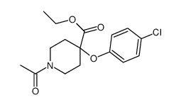 ethyl 1-acetyl-4-(4-chlorophenoxy)piperidine-4-carboxylate结构式