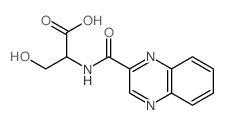 3-hydroxy-2-(quinoxaline-2-carbonylamino)propanoic acid Structure