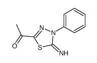 1-(5-imino-4-phenyl-4,5-dihydro-[1,3,4]thiadiazol-2-yl)-ethanone Structure