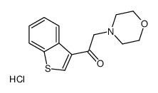 1-(1-benzothiophen-3-yl)-2-morpholin-4-ium-4-ylethanone,chloride Structure