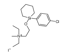 2-[1-(4-chlorophenyl)silinan-1-yl]oxyethyl-diethyl-methylazanium,iodide结构式