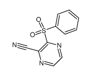 3-benzenesulfonylpyrazine-2-carbonitrile Structure