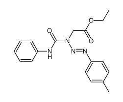 N'-ethoxycarbonylmethyl-N-phenyl-N-p-tolyldiazourea Structure