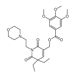 [5,5-diethyl-1-(2-morpholin-4-ylethyl)-2,6-dioxopyridin-3-yl]methyl 3,4,5-trimethoxybenzoate结构式